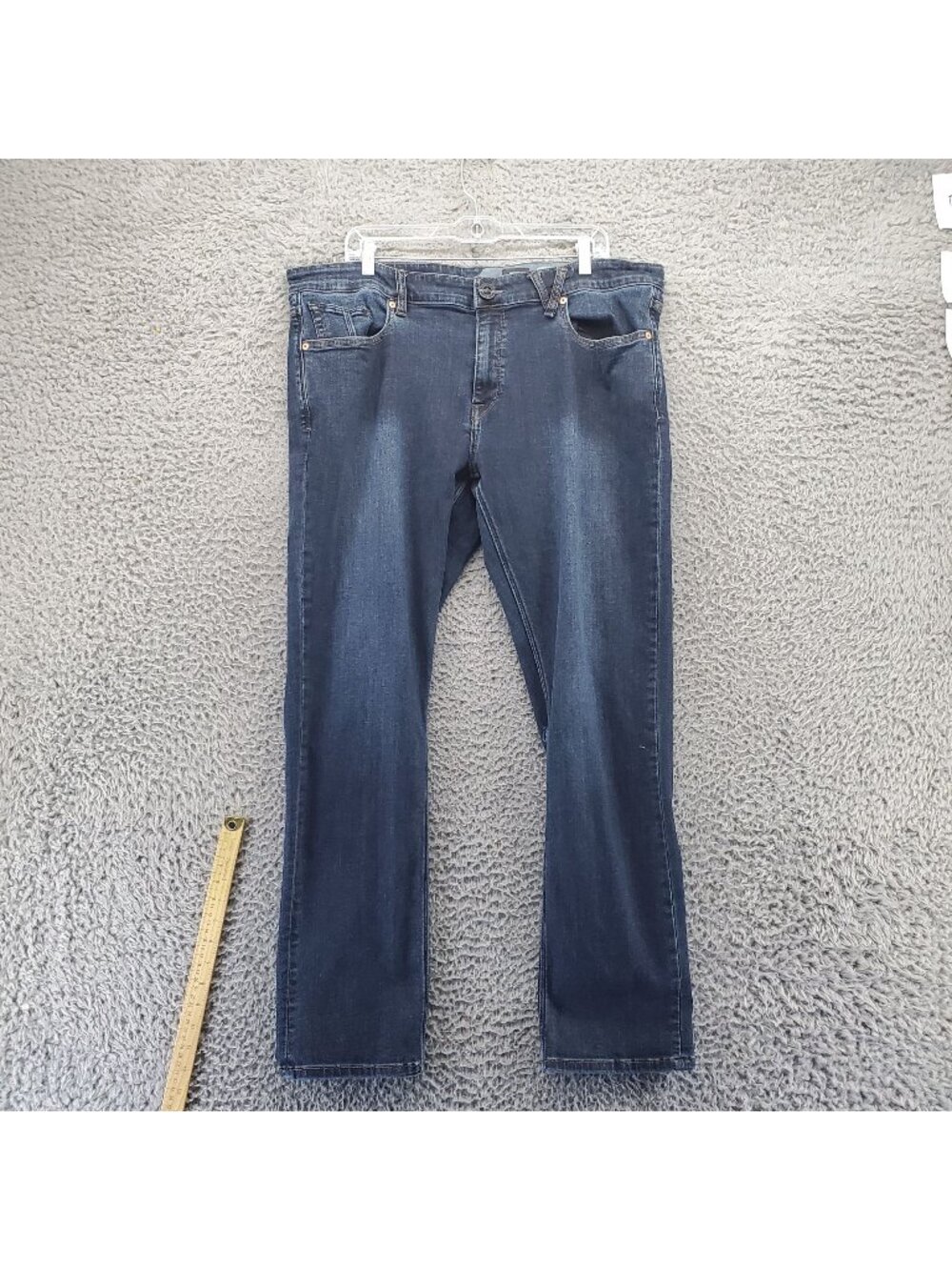 Volcom Jeans Mens 38x30 Blue Vorta Slim Straight Denim